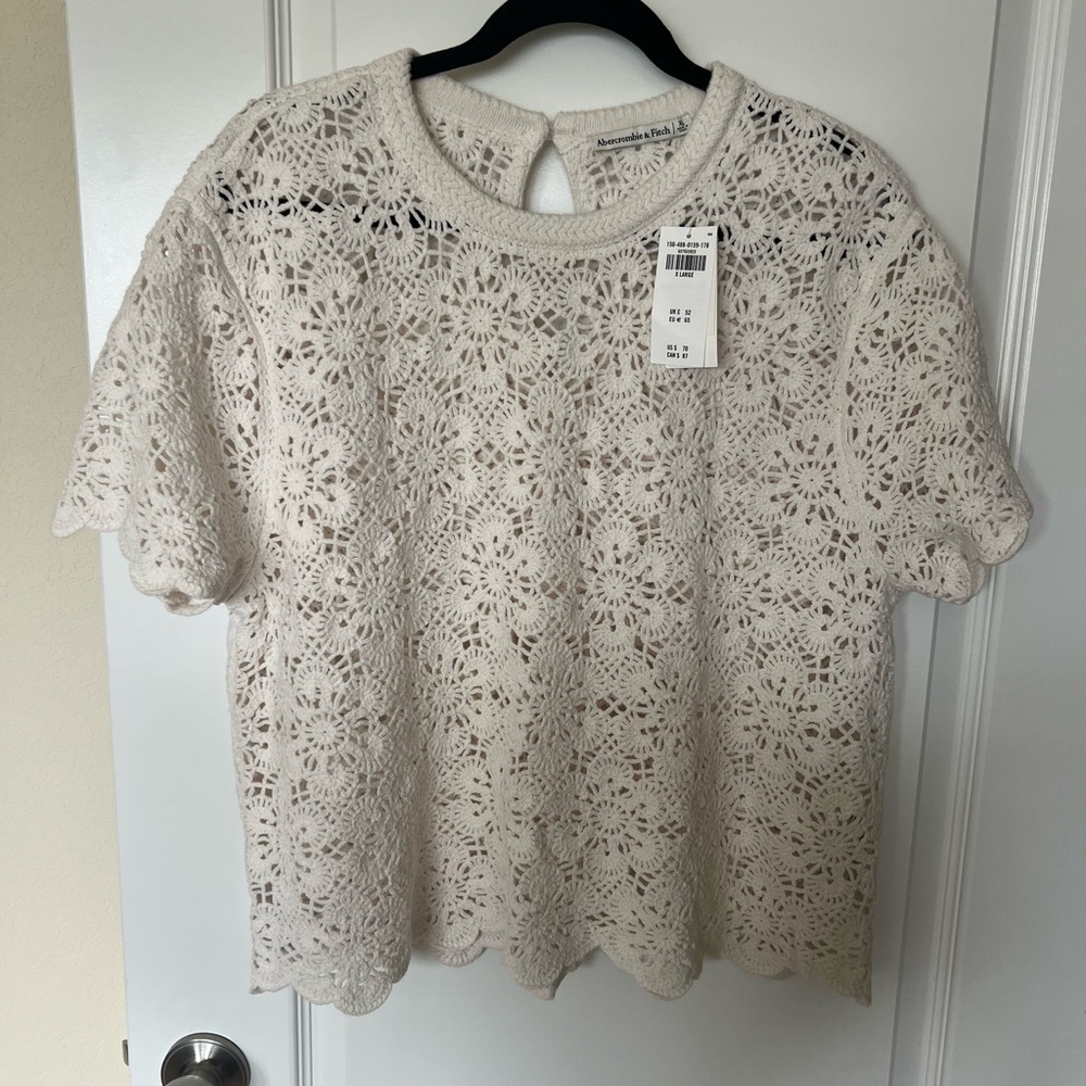 Abercrombie & Fitch Crocheted Top
